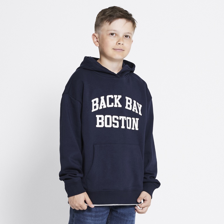 Printed hoodie "Jordon" Navy 3